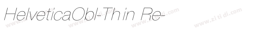 HelveticaObl-Thin Re字体转换